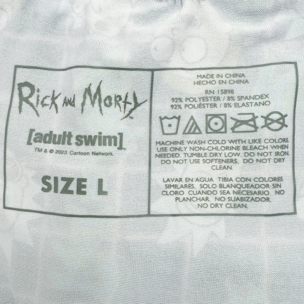 Rick and Morty Boxer Briefs Mens Large Underwear Black Purple Matrix Fun Gift